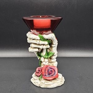 Yankee Candle "Phanta's Martini" Skeleton Hand Tea Light Candle Holder